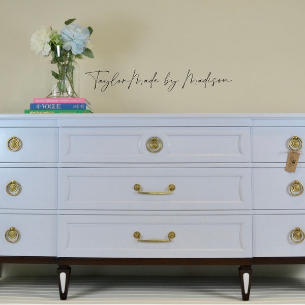 NEW** Vintage Light Blue Henredon Triple Dresser / Bedroom / Furniture / Nursery / Coastal / Modern / Farmhouse / Shipping NOT Free