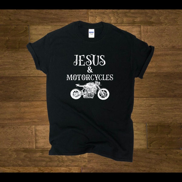 Motorcycle Men Gift, Motorcycle Women Gift, Christian T-Shirt, Motorcycle Shirt, Biker Shirt, Jesus Shirt, Jesus Shirt, Jesus & Motorcycles