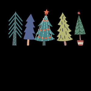デジタルクリスマスツリーSVG、クリスマスSVG、オリジナルアート、クリスマスデジタル