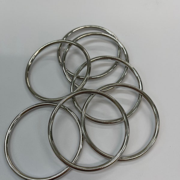 5pcs x 5cm thick wire metal ring/ hoop/ macrame hoop/ Light gold/ Silver