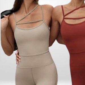 Women's Sexy Ribbed Seamless Yoga Shorts Jumpsuits Unitard Bodysuit Gym  Workout Rompers One Piece Summer Fitness Running Outfits 
