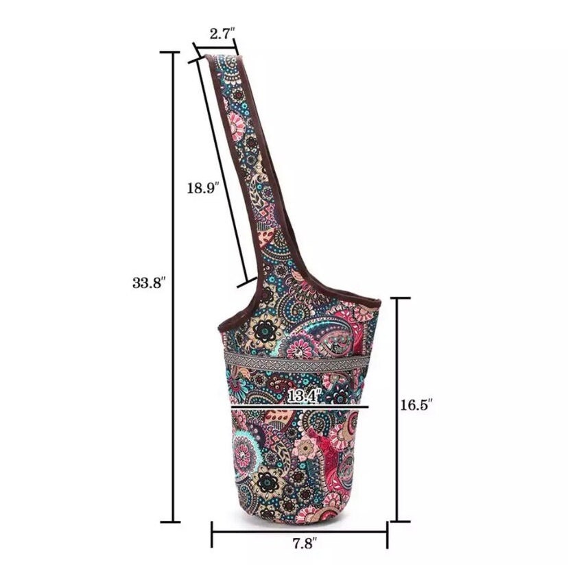 Handmade Yoga Mat Bag Print Eco Handbag Bohemian Etsy