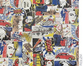 Pop Art Fabric - Etsy UK