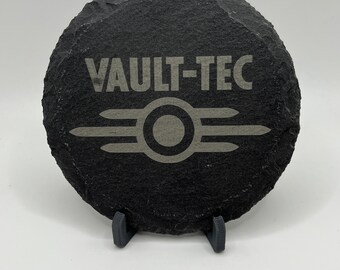 Laser Engraved Fallout Inspired Slate Coasters Set