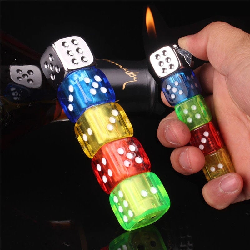 Dice Shaped Lighter Unique Refillable Novelty Butane Gas Etsy UK