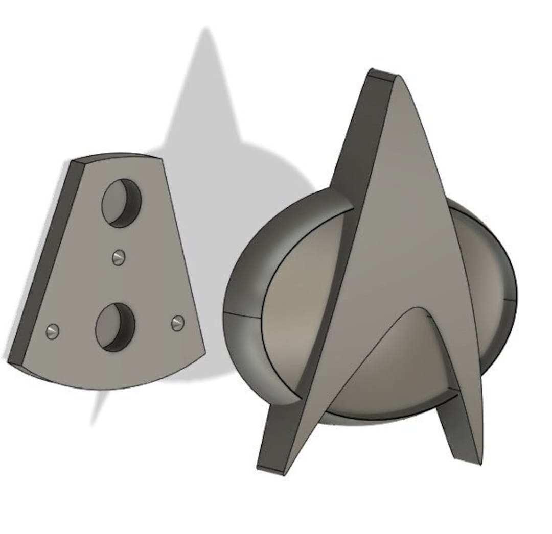 STL File | Star Trek TNG Combadge | Magnet-ready 3D Print - Etsy