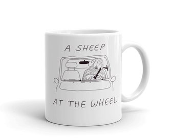 White glossy mug