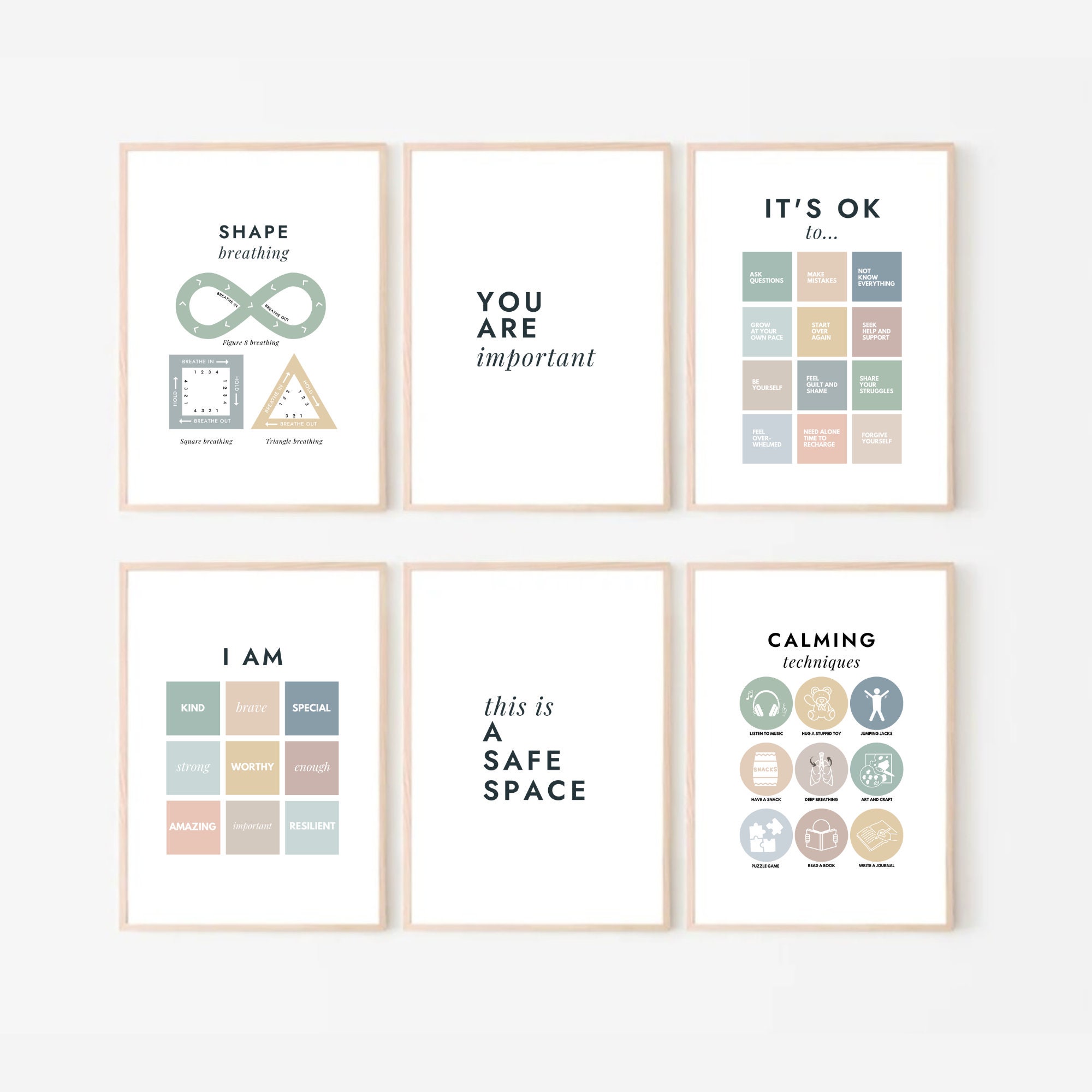 30 Calming Corner Wall Art Poster Calm Down Strategies Sign - Etsy