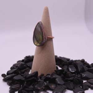 Labradorite Copper Electroformed Ring size 6