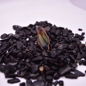 Labradorite Copper Electroformed Ring size 7