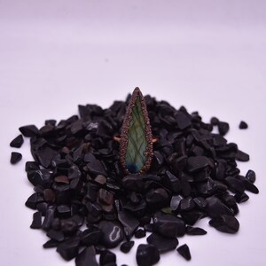 Labradorite Copper Electroformed Ring size 8.5