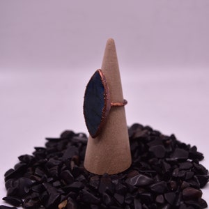 Labradorite Copper Electroformed Ring size 7