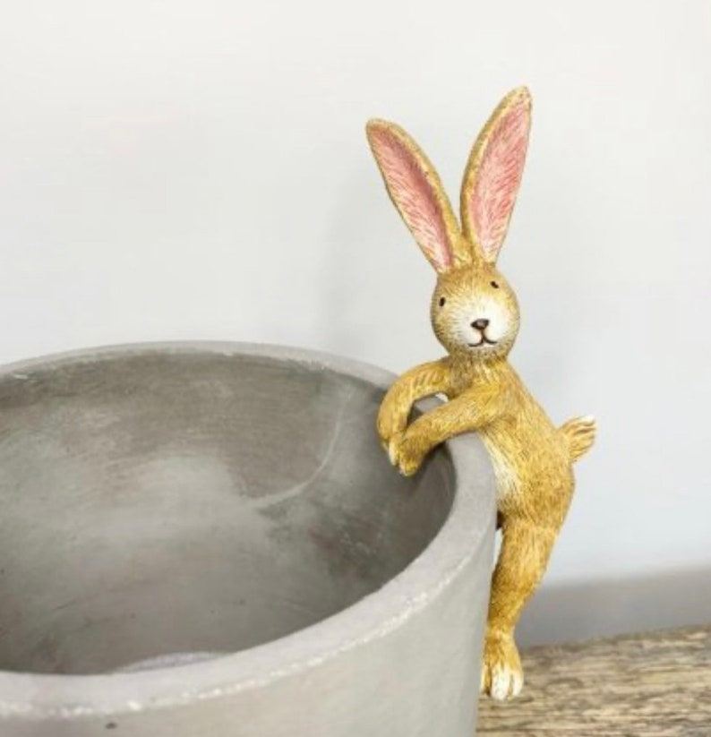 Bunny Plant Pot Hanger Pot Hanger Rabbit Ornament Etsy