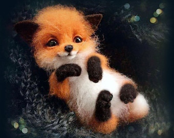 Fox Needle Felting Kit: DIY Craft with Video Tutorial