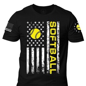 Camiseta de sóftbol con bandera estadounidense/Camiseta patriótica