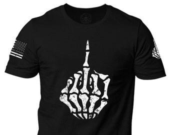 Skeleton Middle Finger T-Shirt | Middle Finger T-Shirt | Unisex T-Shirt