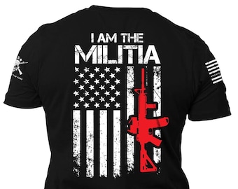 American Flag AR-Rifle T-Shirt | Patriotic 2nd Amendment Tee