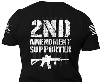2nd Amendment Supporter T-Shirt | American Flag Patriotic Tee