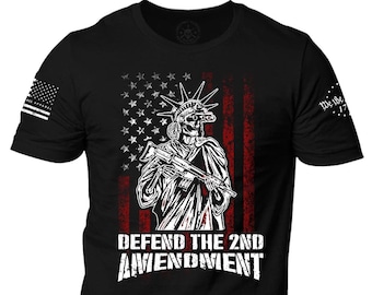 Defend 2nd Amendment T-Shirt | Lady Liberty, American Flag