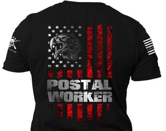 Postal Worker T-shirt | American Flag Patriotic Design