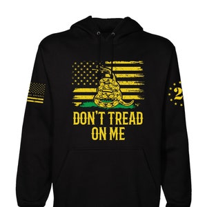 Don&#39;t Tread On Me Hoodie | Gadsden flag | Patriotic American Flag Hoodie | 2nd amendment | Unisex Hoodie