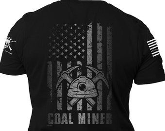 Coal Miner Flag Crewneck T-Shirt | American Bad Ass Apparel