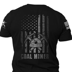 Coal Miner Flag Original American Bad Ass Crewneck T-Shirt | Coal Miner shirt | Coal Miner Flag T-Shirt