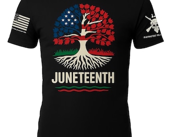 Juneteenth Patriotic Tree Shirt – Black Heritage, American Flag