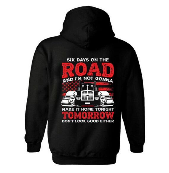 American Flag Trucker Hoodie | Patriotic Unisex Graphic Sweatshirt