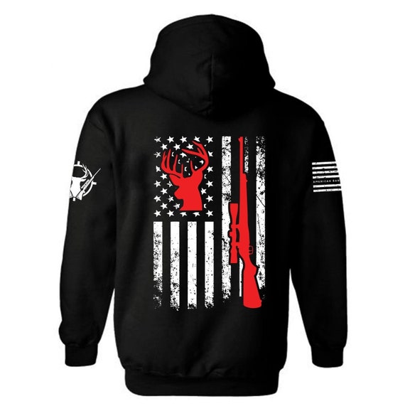 American Flag Deer Hunting Hoodie | Patriotic Hunter Apparel