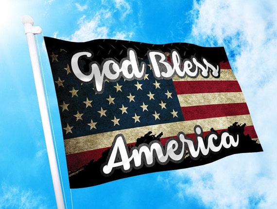 God Bless America Flag | Patriotic USA Banner, 3'x5'
