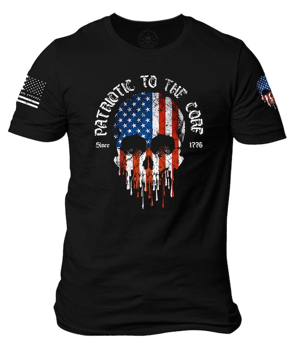 Skull American Flag T-Shirt | Patriotic Apparel
