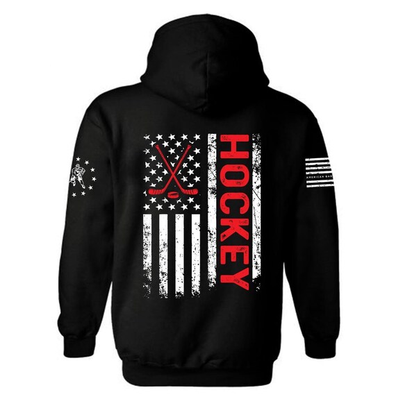 American Flag Hockey Hoodie | Patriotic USA Unisex Apparel
