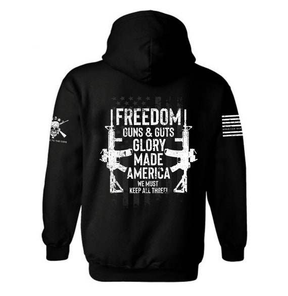 2nd Amendment Hoodie | American Flag, Freedom Design, Unisex Fit