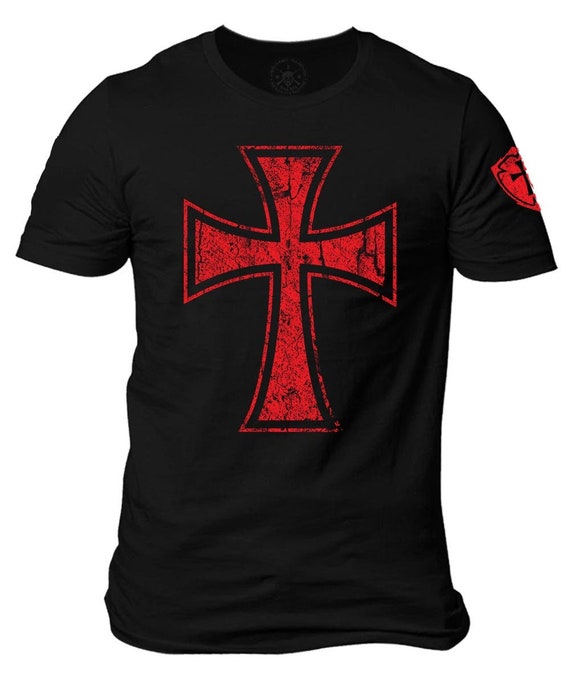 Mens Crusader Knight | Knights Templar Code T Shirt | Holy Cross Mens Crusader Knight | Knights Templar Code T Shirt | Holy Cross