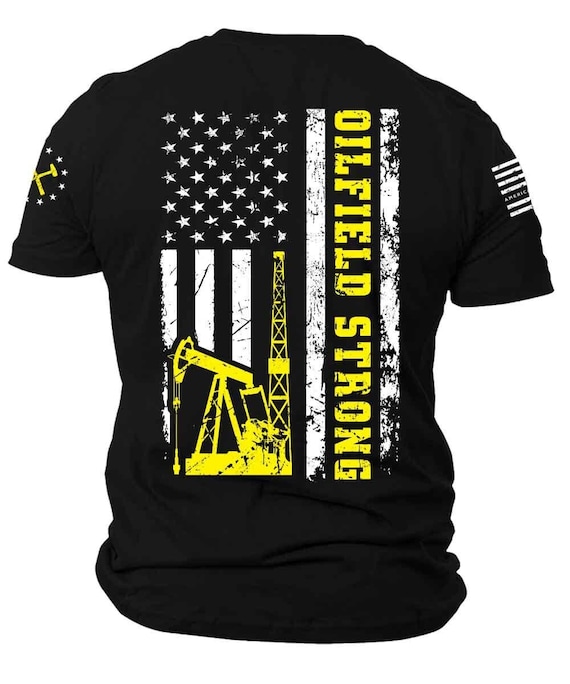 Oilfield Strong American Flag T-Shirt | USA Pride