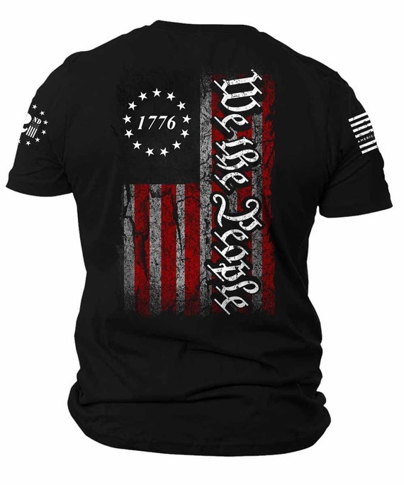 We The People USA Flag T-Shirt | Patriotic 1776 Vintage Design