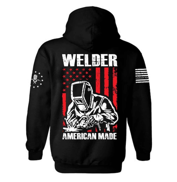 American Flag Welder Hoodie | Patriotic USA Welding