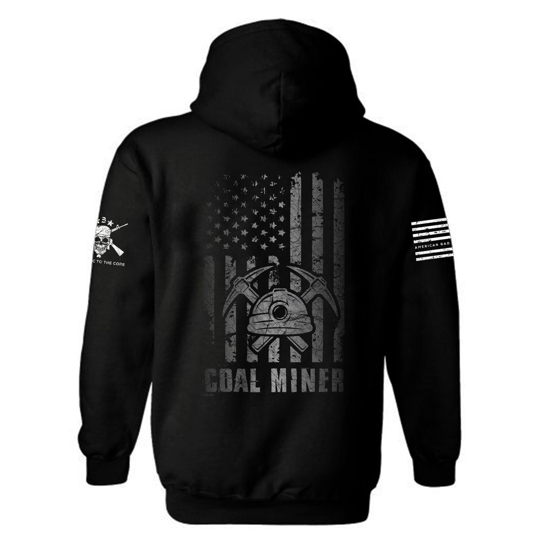 Coal Miner Flag Original American Bad Ass Pullover Hoodie Coal Miner