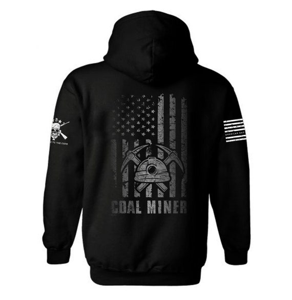 Coal Miner Flag Pullover Hoodie | Patriotic American Bad Ass Apparel
