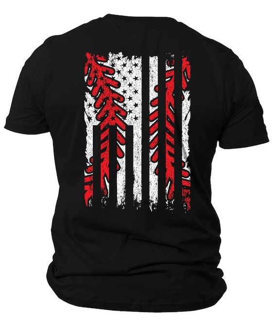 Patriotic Baseball American Flag T-Shirt | Unisex Cotton Tee