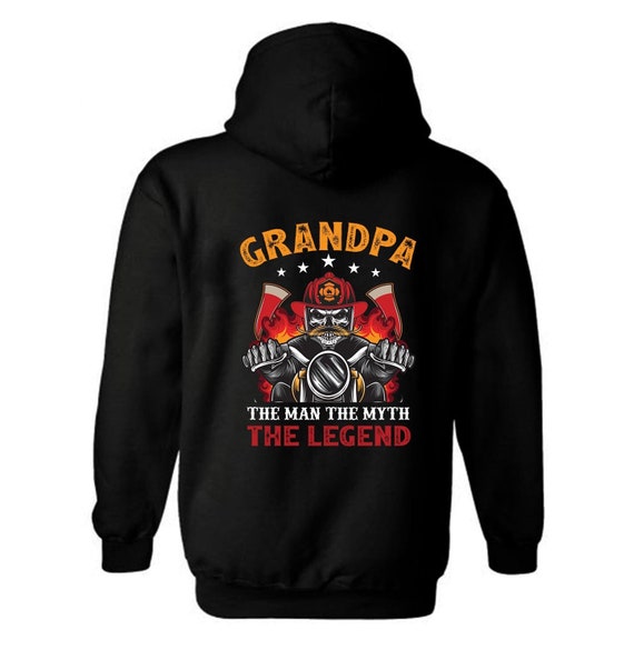 Grandpa Firefighter Hoodie | The Man, The Myth, The Legend | Unisex Fleece