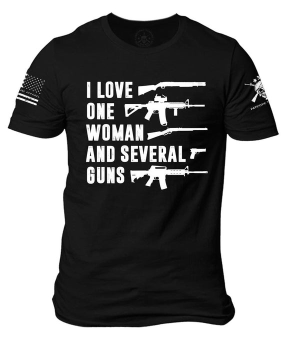 I Love One Woman and Several Guns T-Shirt | 2nd Amendment Apparel