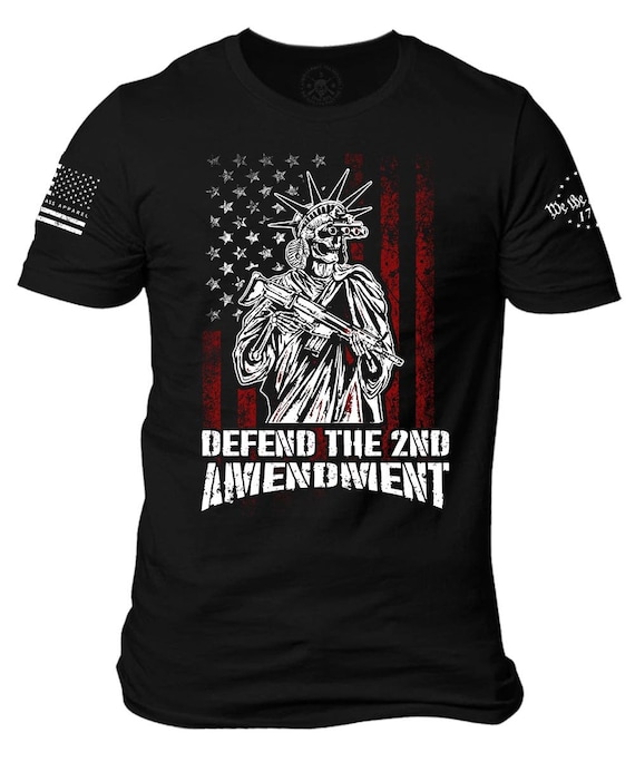 Defend 2nd Amendment T-Shirt | Lady Liberty, American Flag