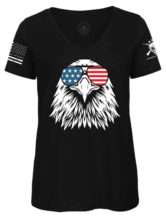 American Eagle Sunglass T-Shirt | 4th of July V-Neck