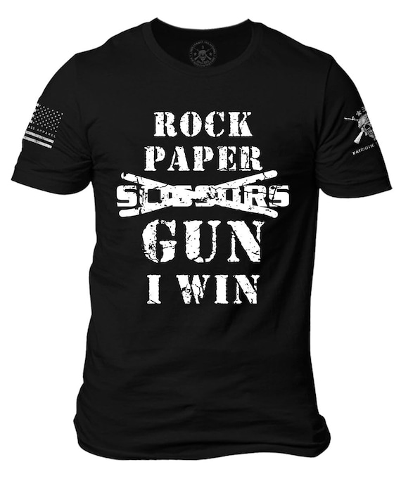 Rock Paper Gun I Win Original American Bad Ass Crewneck T-Shirt