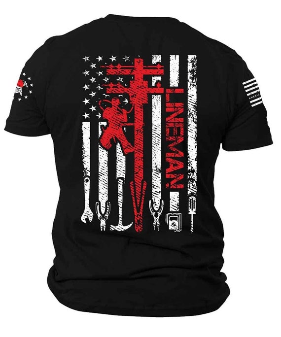 Lineman Shirts American Flag Lineman Shirts American Flag