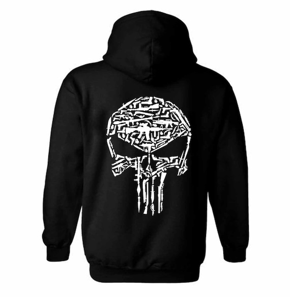 Punisher Gun Skull Hoodie | Patriotic Apparel