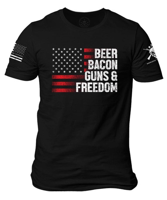 I Love Guns And Bacon American Flag Freedom T Shirt I Love Guns And Bacon American Flag Freedom T Shirt