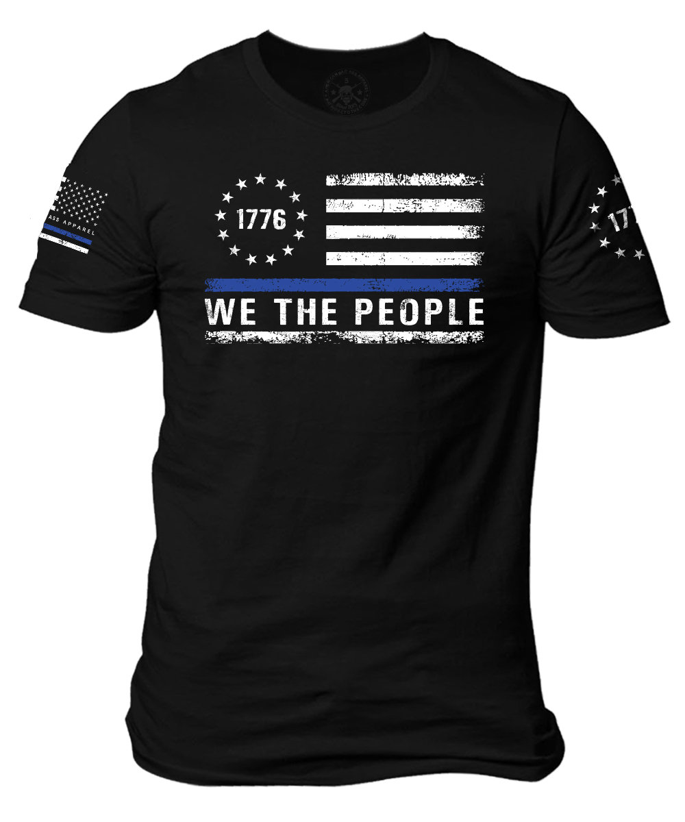 We The People American Flag T-Shirt - Patriotic Graphic Tee, Super Soft Cotton, Printed In USA